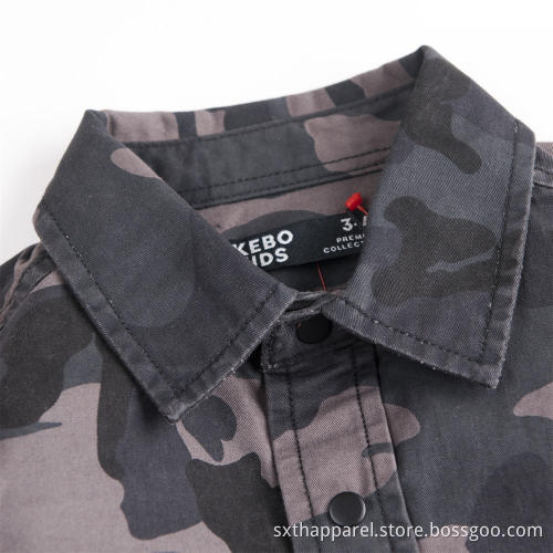 Fashion Camouflage Long Sleeve Shirt Men's Jacket